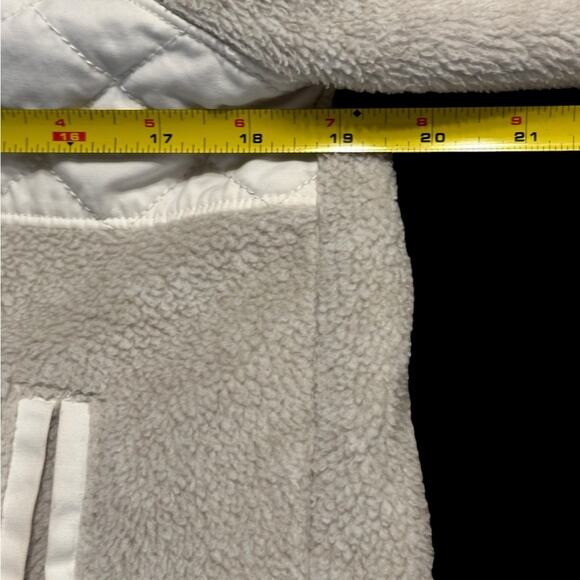 Abercrombie & Fitch Fleece Jacket White Cream and Gray Size Small - Picture 4 of 8